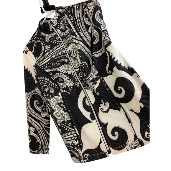 Chico's Zenergy Paisley Jacket Active Zip Size 0/2 US lightweight NWT 7084 - Picture 7 of 16
